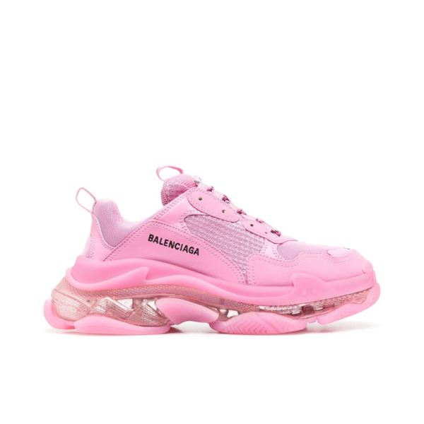 balenciaga triple s clear sole pink