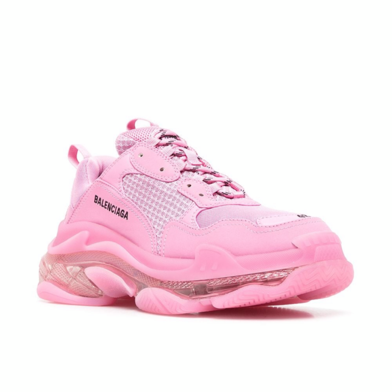 balenciaga triple s clear sole pink