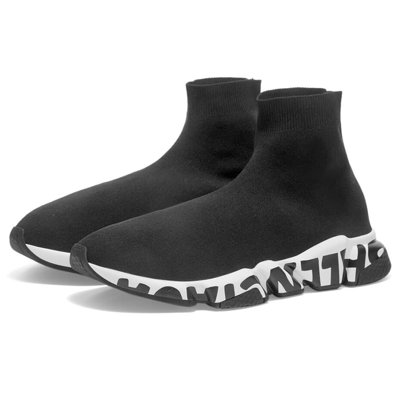 black balenciaga sock runners