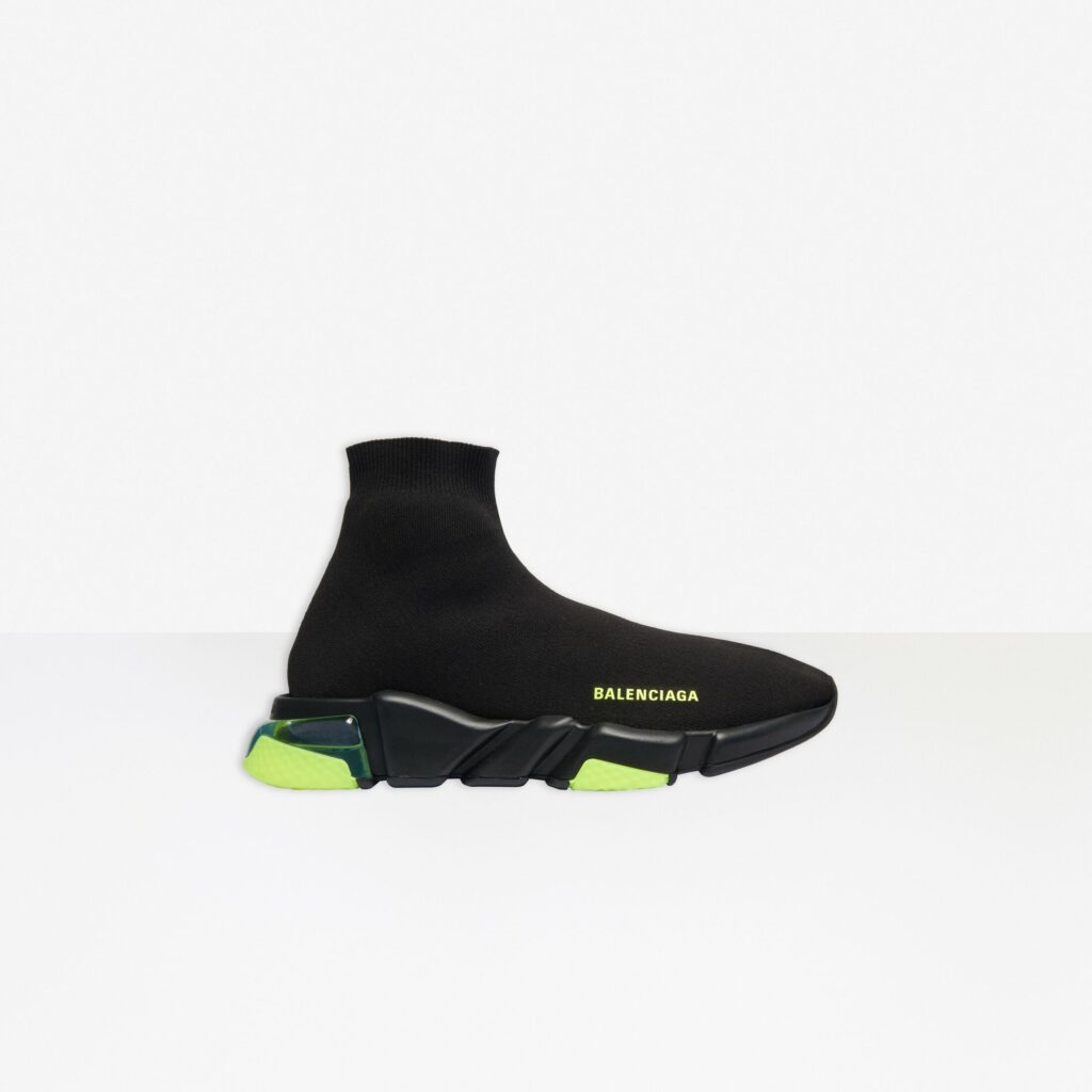 Balenciaga Sock Runner Clear Sole Black/Green Krep Kingz