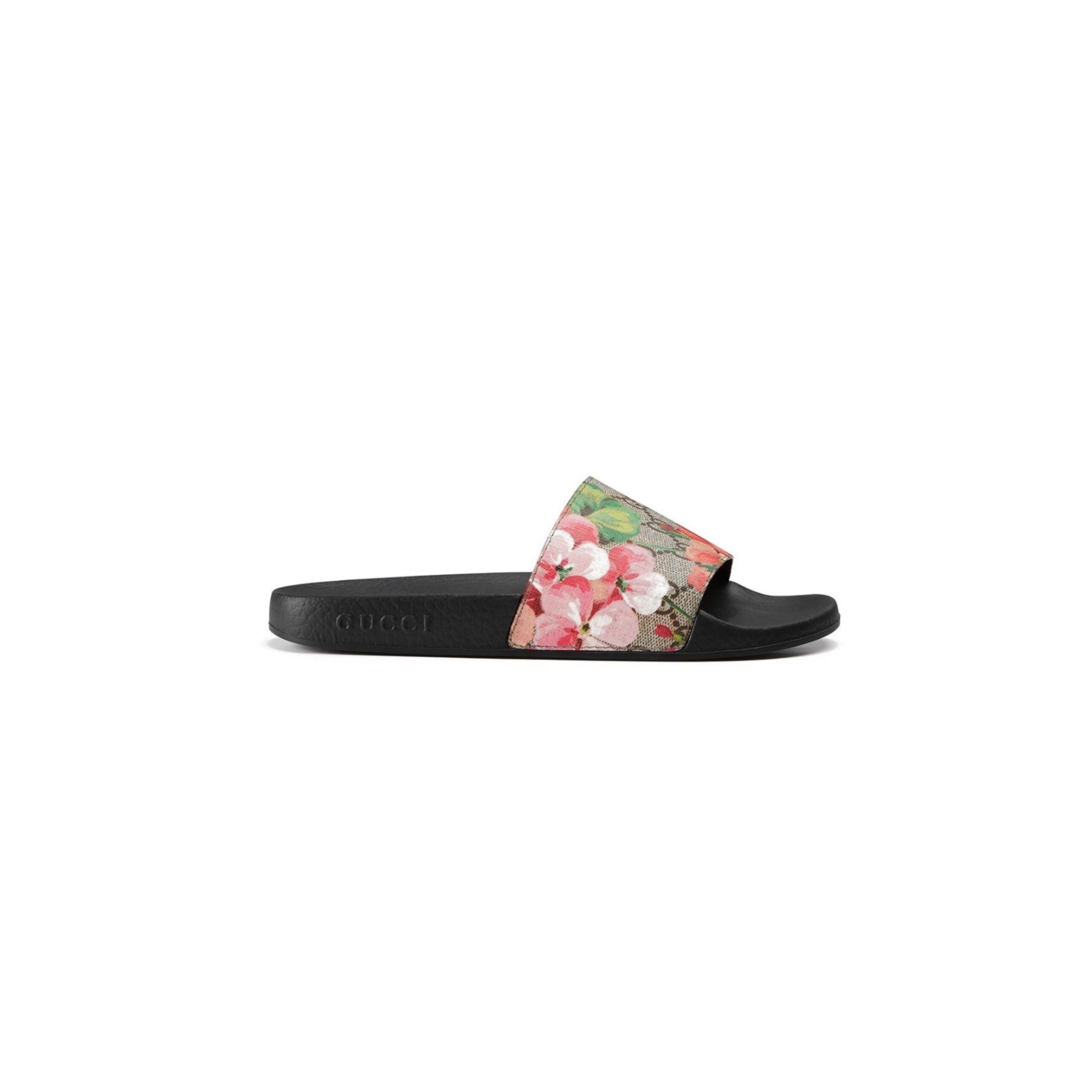 Womens floral store gucci slides