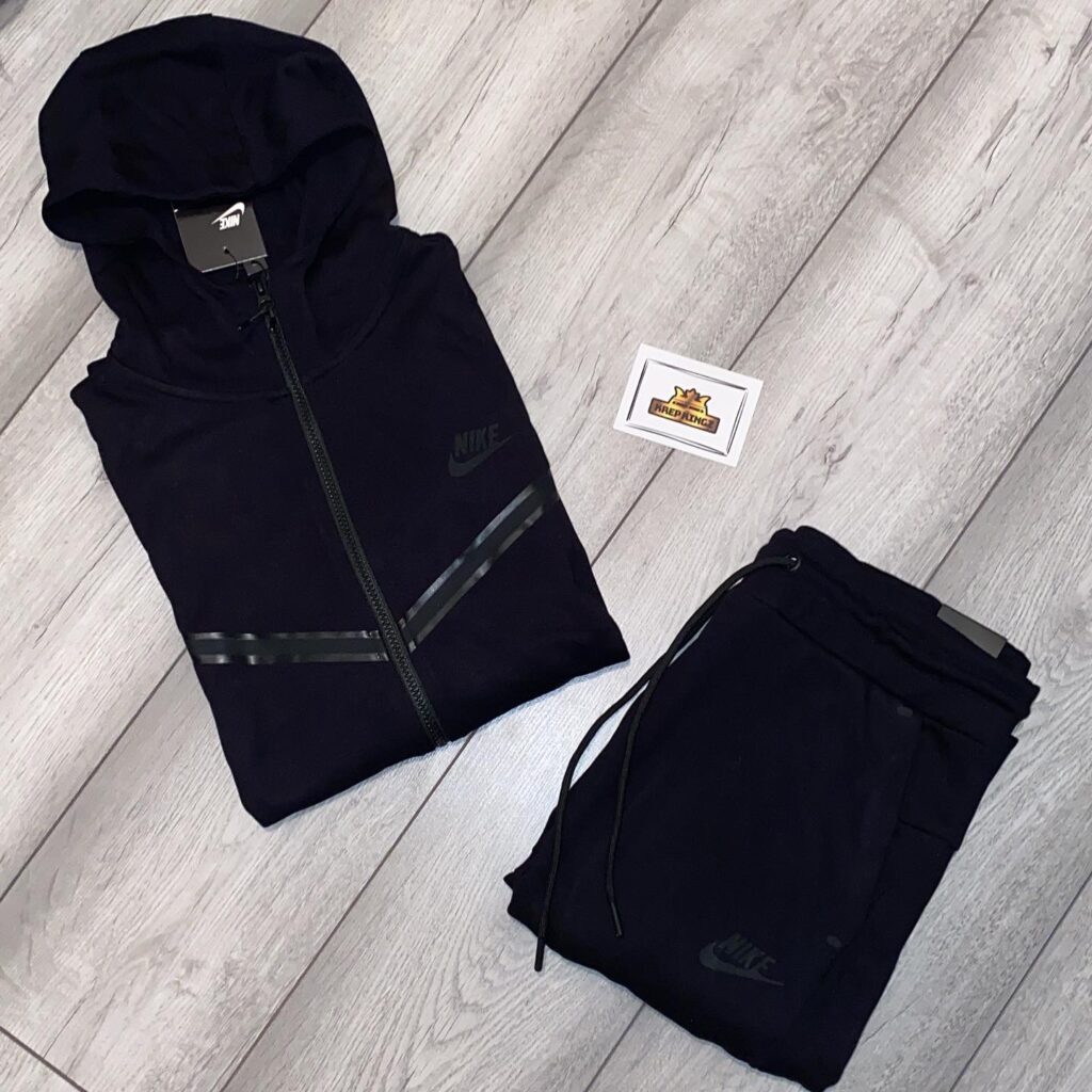 Nike Tech Fleece Tracksuit Black Krep Kingz