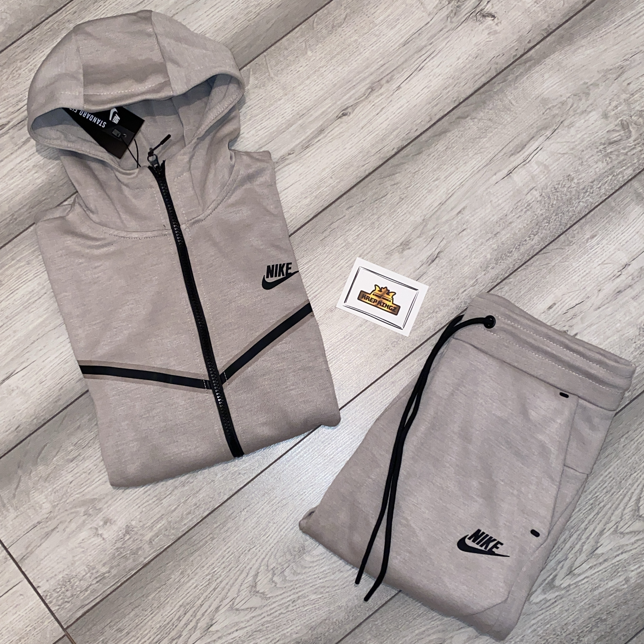 Nike Tech Fleece Tracksuit Grey – Krep Kingz