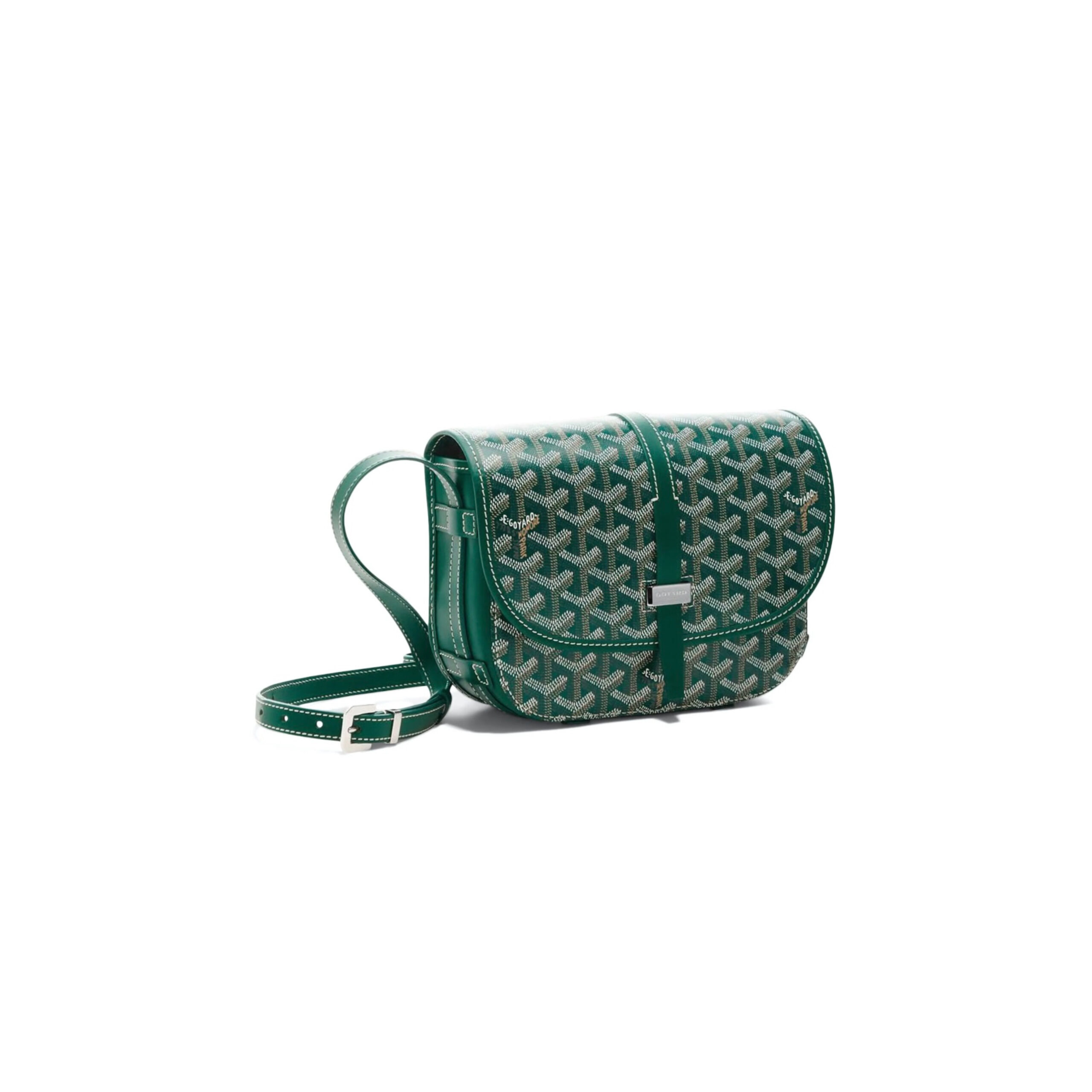 Goyard, Bags, Authentic Goyard Green Canvas Belvedere Messenger Bag Great  Condition