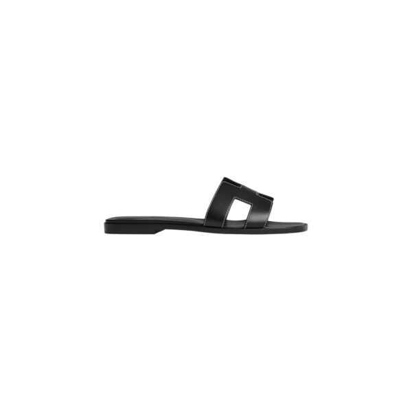 Hermès Flat Oran Sandal Black