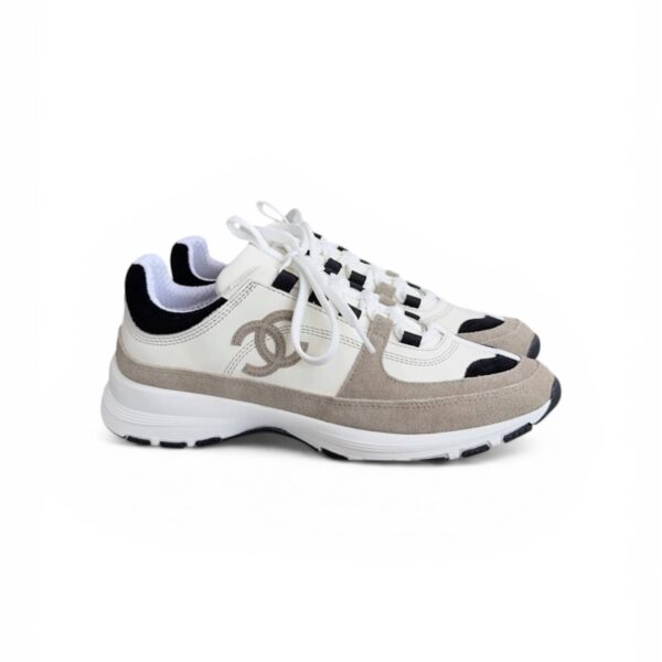 Chanel CC Trainers Cream/Grey NEW!!